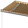 vidaXL Toldo de pie retr&aacute;ctil manual amarillo y blanco 600x300 cm