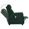 vidaXL Sill&oacute;n de masaje elevable tela verde oscuro