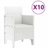 vidaXL Conjunto de Comedor de Jard&iacute;n 11 pcs Blanco Polipropileno