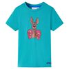 vidaXL Camiseta infantil de manga corta color verde menta oscuro 140