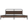 vidaXL Estructura de cama sin colch&oacute;n metal roble marr&oacute;n 180x200 cm
