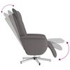 vidaXL Sill&oacute;n reclinable de masaje con reposapi&eacute;s cuero sint&eacute;tico gris
