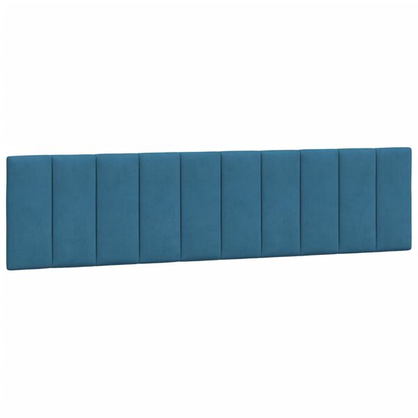 vidaXL Cabecero de cama acolchado Hanko terciopelo azul 200 cm