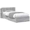 vidaXL Estructura de cama con almacenamiento Sonoma gris 90 x 200 cm