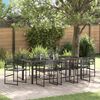 vidaXL Conjunto de Comedor de Jard&iacute;n 9 pcs Negro