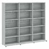 vidaXL Estanter&iacute;a para CDs madera contrachapada gris 100x23x89,5 cm