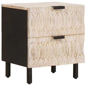vidaXL Armario de Noche 40 x 33 x 46 cm Madera de mango maciza
