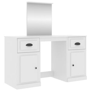 vidaXL Tocador con espejo blanco 130x50x132,5 cm