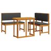 vidaXL Juego Bistro de Jard&iacute;n 3 pcs Marr&oacute;n Madera de Acacia S&oacute;lida