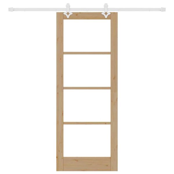 vidaXL Puerta Corredera Natural 78 x 202 cm