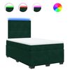 vidaXL Cama box spring con colch&oacute;n terciopelo verde oscuro 120x200 cm