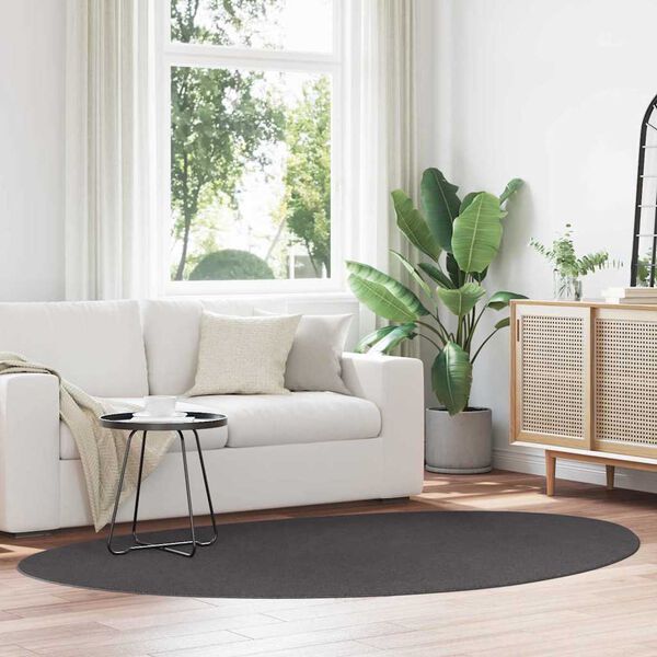 vidaXL Alfombra HUARTE Antracita 160 x 230 cm Poli&eacute;ster