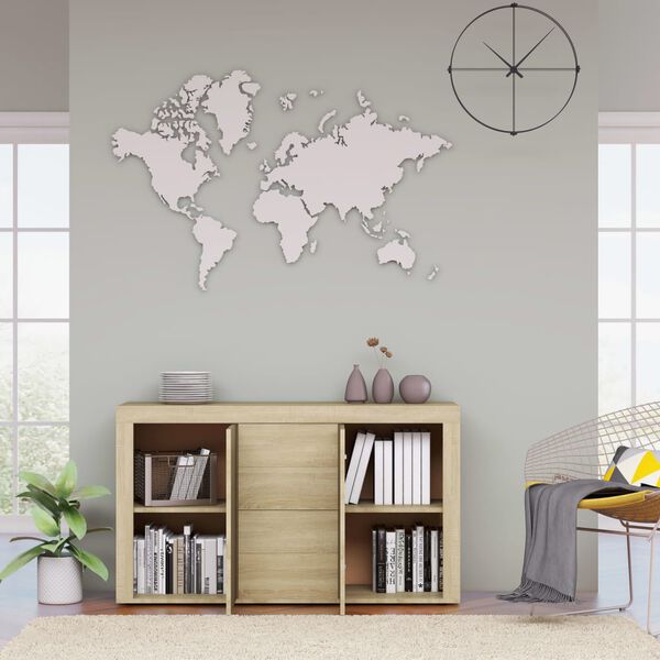 vidaXL Aparador madera contrachapada color roble Sonoma 120x36x69 cm