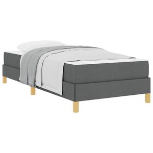 vidaXL Cama tipo Box Spring con colch&oacute;n Gris oscuro 80 x 200 cm tela