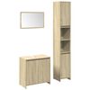 vidaXL Set de muebles de ba&ntilde;o 3 pzas madera contrachapada roble Sonoma