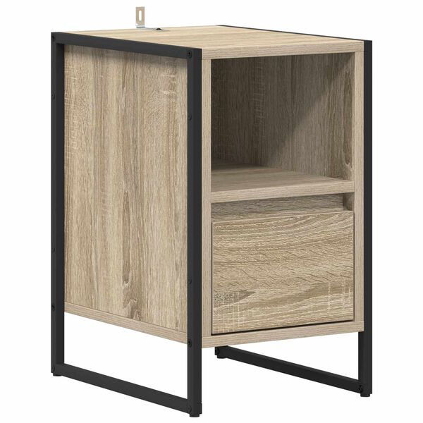 vidaXL Mesa de Noche Sonoma 39,5 x 30 x 50 cm Madera contrachapada