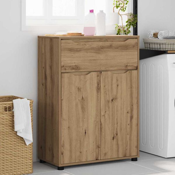vidaXL Gabinete de Ba&ntilde;o con caj&oacute;n Roble artesanal 72,5 x 36,5 x 100 cm
