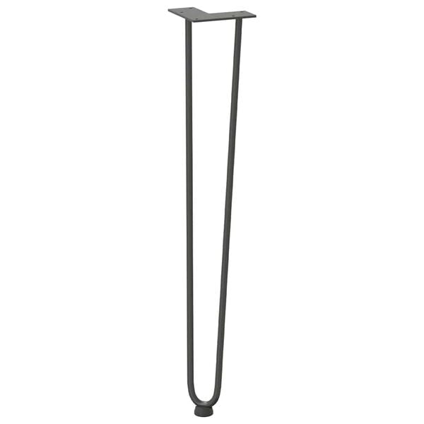 vidaXL Patas de horquilla para consolas para consolas 4 unidades Antracita 72 cm Acero macizo