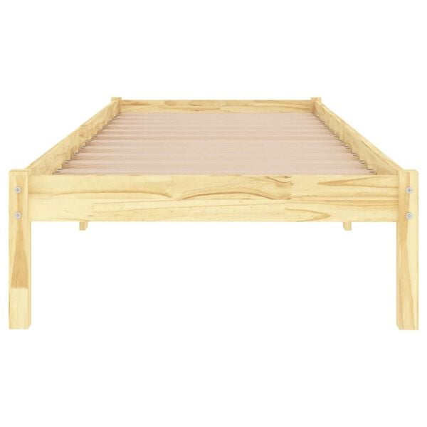 vidaXL Estructura de cama individual peque&ntilde;a sin colch&oacute;n madera maciza