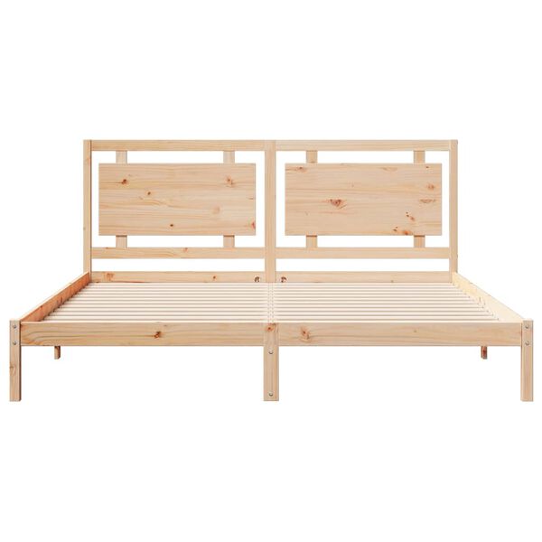 vidaXL Cama extralarga sin colch&oacute;n madera maciza 200x210 cm