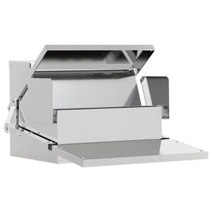 vidaXL Comedero de Pedal para Pollos Plateado 50 x 40 x 29 cm 2 kg