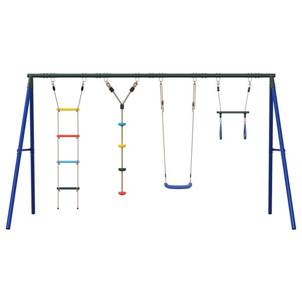 vidaXL Set de columpios, trapecio, escalera y cuerda de discos