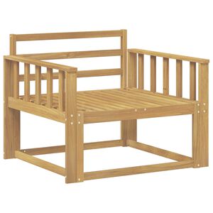vidaXL Sof&aacute; intermedio de exterior Madera de Acacia S&oacute;lida Blanco