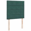 vidaXL Cama box spring con colch&oacute;n terciopelo verde oscuro 100x200 cm