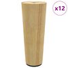 vidaXL Patas de Muebles 12 pcs Marr&oacute;n &Oslash; 44 x 100 mm