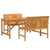 vidaXL Conjunto de Comedor de Jard&iacute;n 3 uds. Marr&oacute;n