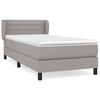 vidaXL Cama box spring con colch&oacute;n tela gris claro 80x200 cm