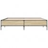 vidaXL Estructura cama madera ingenier&iacute;a metal roble Sonoma 180x200 cm
