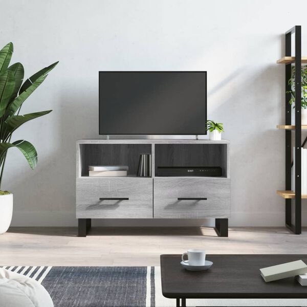vidaXL Mueble de TV madera de ingenier&iacute;a gris Sonoma 80x36x50 cm