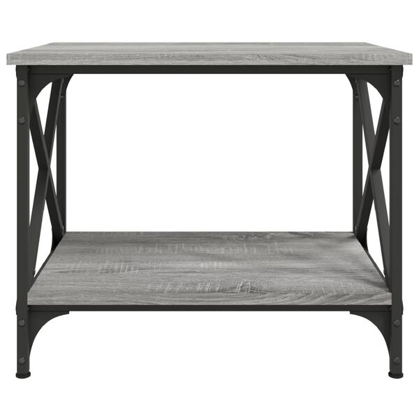 vidaXL Mesa auxiliar madera contrachapada gris Sonoma 55x38x45 cm