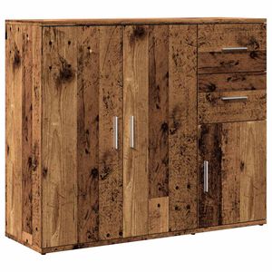 vidaXL Aparador de madera de ingenier&iacute;a envejecida 91x29,5x75 cm