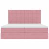 vidaXL Cama con almacenamiento Rosa 180 x 200 cm Terciopelo