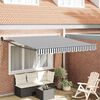 vidaXL Toldo retr&aacute;ctil aluminio y tela gris antracita y blanco 3x2,5 m