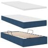 vidaXL Cama con almacenamiento y colch&oacute;n con colch&oacute;n Azul 90 x 200 cm