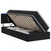 vidaXL Cama de almacenamiento LED con colch&oacute;n Negro 100 x 200 cm