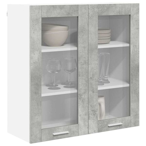 vidaXL Mueble colgante con puerta Gris Concreto 80 x 31 x 80 cm