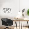 Homemania Decoraci&oacute;n de pared mapa del mundo 9 60x34 cm metal negro