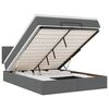 vidaXL Cama otomana con colch&oacute;n LED gris oscuro 140x190 cm tela