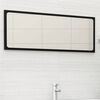 vidaXL Espejo de ba&ntilde;o madera contrachapada negro 100x1,5x37 cm