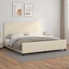 vidaXL Estructura de cama sin colch&oacute;n cuero sint&eacute;tico crema 200x200 cm