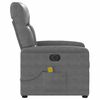 vidaXL Sill&oacute;n reclinable masaje el&eacute;ctrico tela microfibra gris oscuro