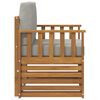 vidaXL Conjunto de sof&aacute;s de exterior con coj&iacute;n Natural 71 x 63 x 73 cm