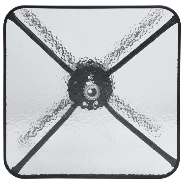 vidaXL Mesa de jard&iacute;n de acero negro 70x70x70 cm