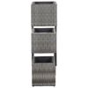 vidaXL Conjunto de arriate 3 piezas rat&aacute;n sint&eacute;tico gris