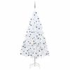 vidaXL &Aacute;rbol de Navidad preiluminado con luces y bolas blanco 240 cm