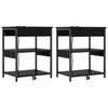 vidaXL Armario de Noche 2 uds. Roble Negro 41 x 31 x 51 cm